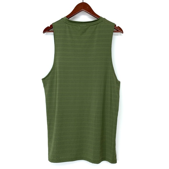 ZYIA Active Perforated Chill Olive Green Athletic Crewneck Tank Top Size XXXL - Picture 2 of 15